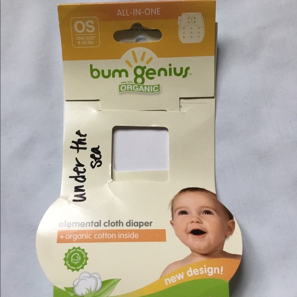 🦖🦖SOLD🦖🦖BumGenius Organic AIO Cloth Diaper - Picture 4 of 5